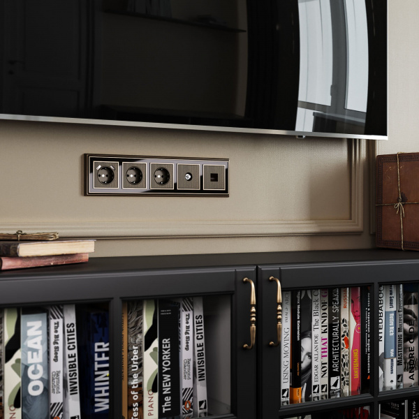 Накладка для RJ45 и RJ11 (бронзовый) W1191212