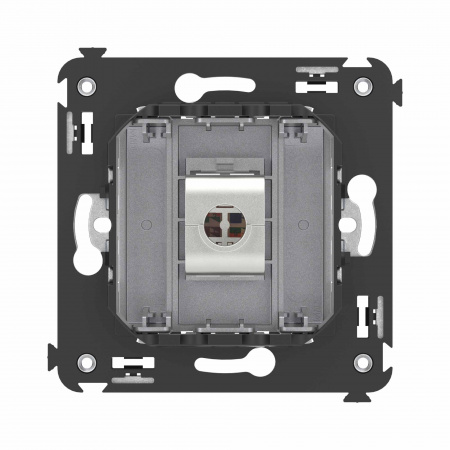 DKC Avanti Компьютерная розетка RJ-45 без шторки в стену, кат.6 одинарная экранированная, Закаленная сталь