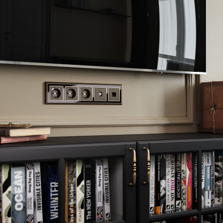 Накладка для розетки бронзовый W1179012