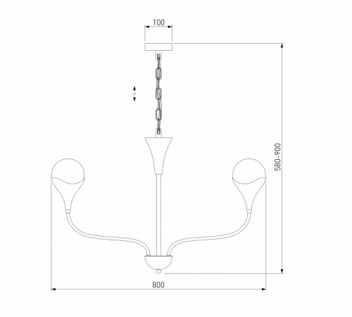 Подвесной светильник 60169/6 никель Eurosvet Calyx