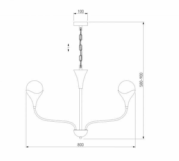 Подвесной светильник 60169/6 никель Eurosvet Calyx
