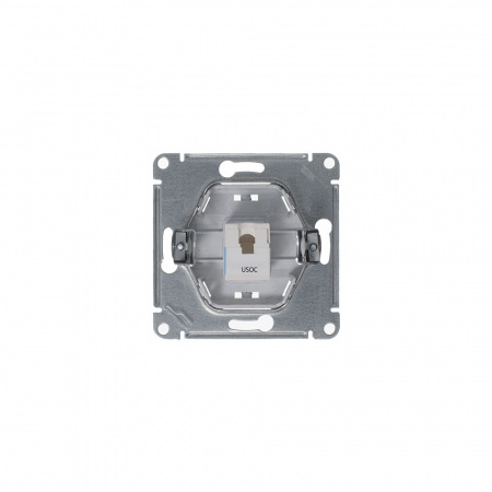 SE Glossa Антрацит Розетка телефонная RJ11