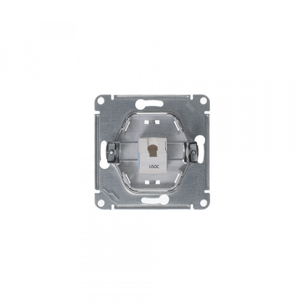 SE Glossa Антрацит Розетка телефонная RJ11