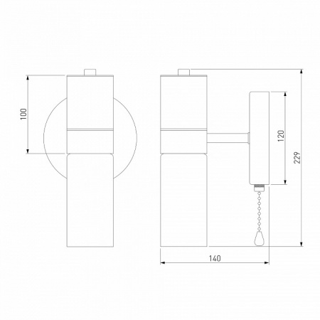 Настенный светильник в стиле лофт 70125/1 черный Eurosvet Tesoro