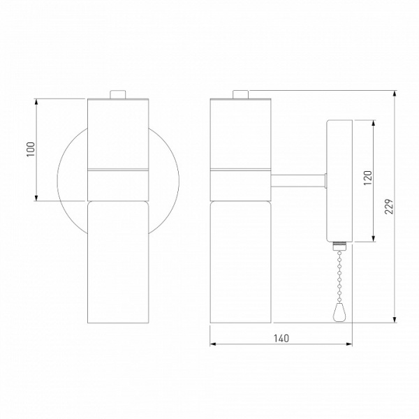 Настенный светильник в стиле лофт 70125/1 черный Eurosvet Tesoro