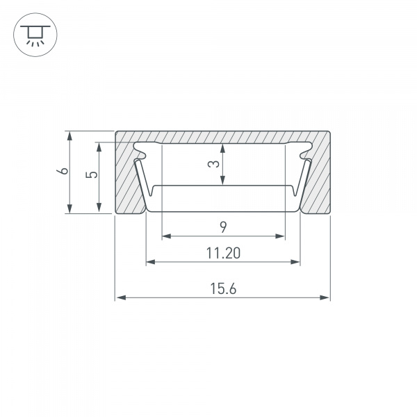 Arlight Профиль MIC-M-2000 ANOD BLACK (Алюминий)