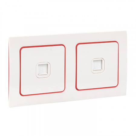 EKF PROxima Стокгольм Белый Линия красная Рамка 2-ая