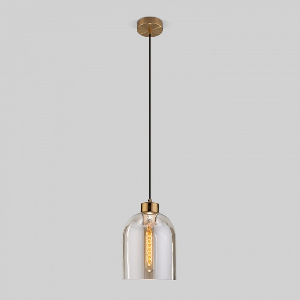 Подвесной светильник с плафоном 50119/1 латунь Eurosvet Tandem