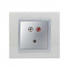 Simon 82 Detail Алюминий Накладка Розетки 2RCA (7501092-039)