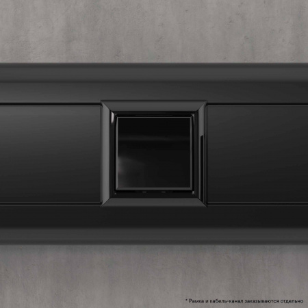 DKC Avanti Черный квадрат Переключатель 16A 2 модуля