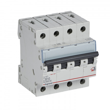 Legrand TX3 Автоматический выключатель 4P 10A (B) 6000