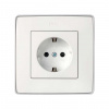 Simon 75 Мех Розетка двухполюсная 2P+E с заземлением, 16А 250В, винт. зажим