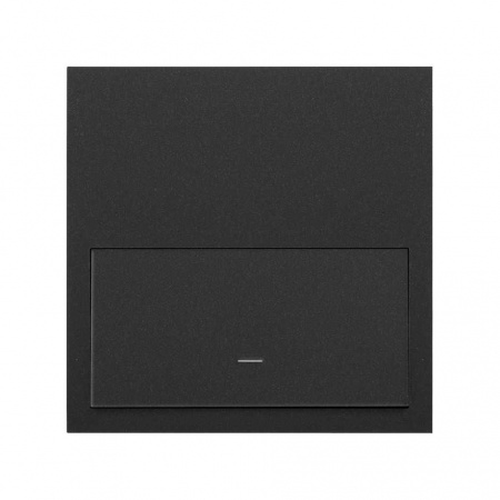 Simon 100 Черный матовый  Кит 1 пост, фронт. 1 рамка «минимум» + 1 клавиша выключателя
