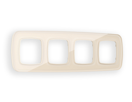 Рамка OMEGA Radian (Бежевый Стекло органическое) 4-ая OF320304