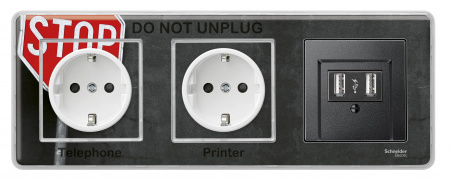 SE Merten SM Бел глянец Накладка аудиорозетки 2-ой (мех М46701х)