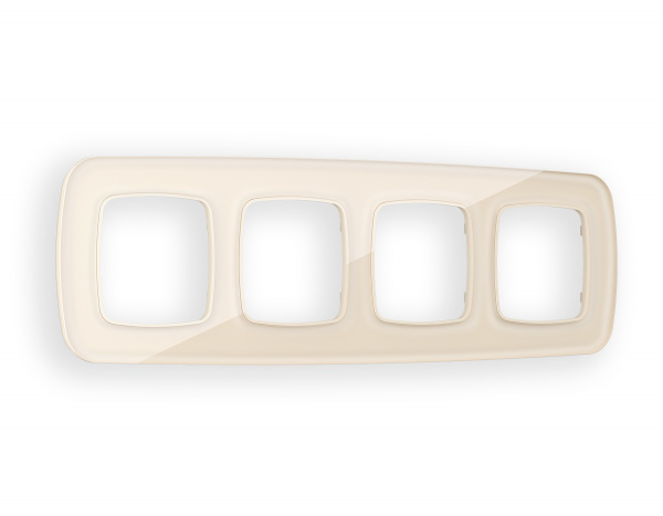 Рамка OMEGA Radian (Бежевый Стекло органическое) 4-ая OF320304