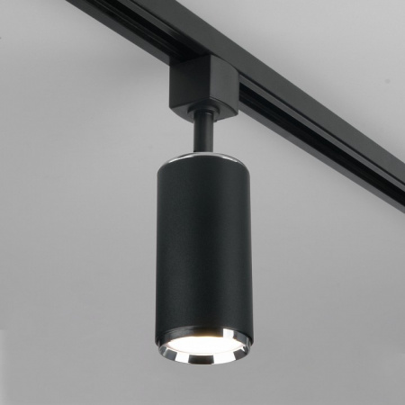 Трековый светильник для однофазного шинопровода Svit GU10 черный/хром MRL 1013 Elektrostandard Svit a048166