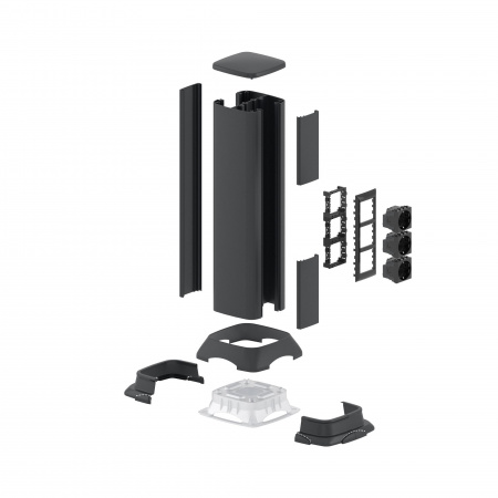 DKC Алюминиевая колонна, 0.5м, цвет чёрный