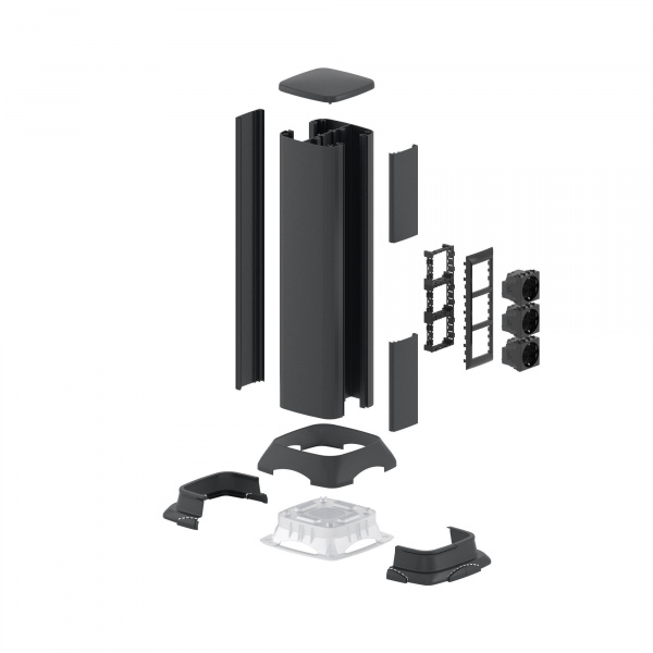 DKC Алюминиевая колонна, 0.5м, цвет чёрный