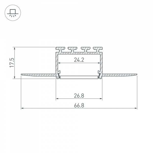 Профиль Arlight PLS-F-HIDE-2000 023962