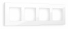 Рамка ALFA Qubi (Белый глянец) 4-ая AF250104