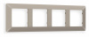 Рамка ALFA Line (Серо-бежевый матовый) 4-ая AF110364