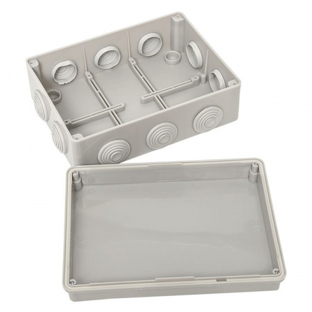 EKF PROxima Коробка распаячная КМР-050-042 пылевлагозащитная, 10 мембранных вводов, уплотнительный шнур (190х140х70)