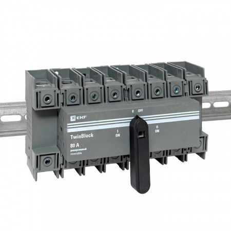 EKF Рубильник 80A 4P реверсивный c рукояткой для прямой установки TwinBlock