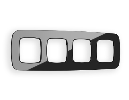 Рамка OMEGA Radian (Черный Стекло закаленное натуральное) 4-ая OF350804