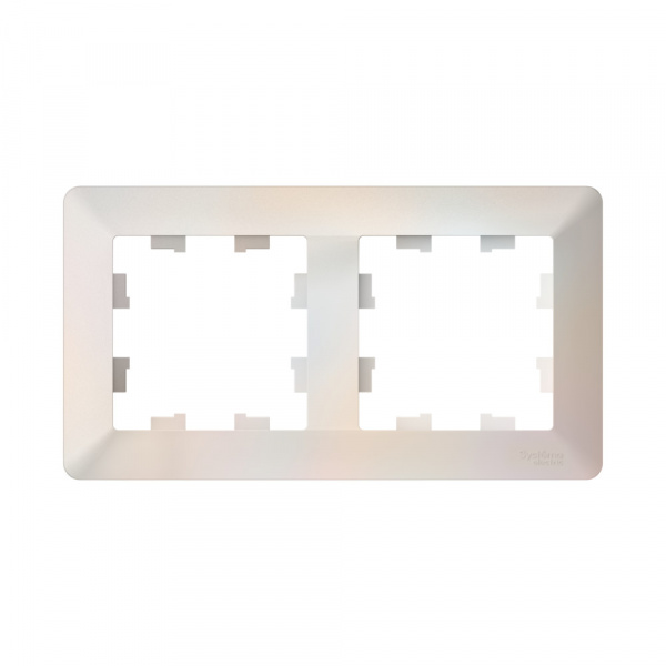 Systeme Electric AtlasDesign Air Жемчуг/дымчатый белый Рамка 2-ая