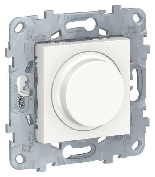 SE Unica New Бел Светорегулятор LED поворотно-нажимной, универсальный 5-200Вт