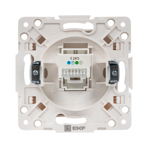 EKF PROxima Стокгольм Белый Розетка RJ-11