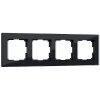 Рамка из стекла на 4 поста Favorit черный W0041108