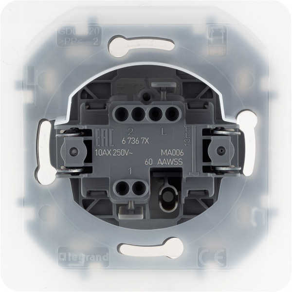 Legrand INSPIRIA Антрацит Переключатель IP44 10 AX - 250 В