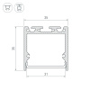 Профиль Arlight SL-LINE-3535-2000 ANOD 019306