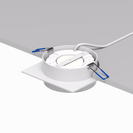 DK2091-WH Встраиваемый светильник FLAT, IP 20, до 15 Вт, GX53, LED, белый, алюминий