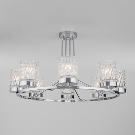 Потолочная люстра со стеклянными плафонами 60127/8 хром Eurosvet Calle