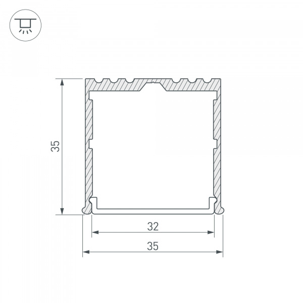 Профиль Arlight ARH-Power-W35-3000 Anod 036136