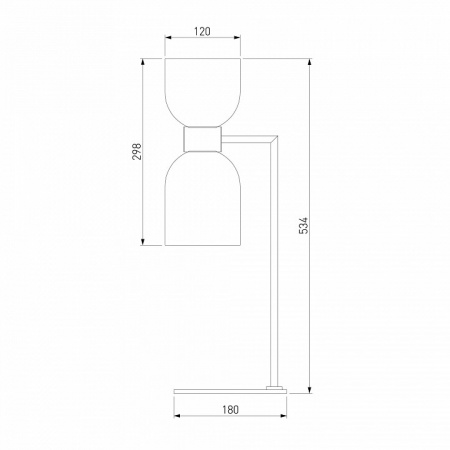 Настольная лампа с плафонами 01084/2 никель Eurosvet Tandem