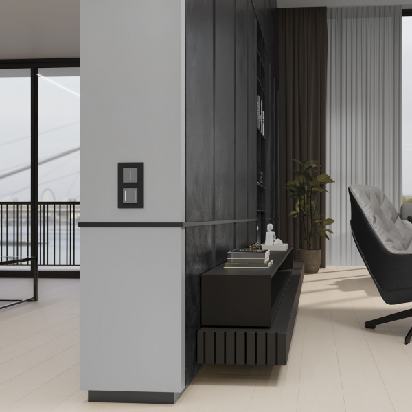 Умный сенсорный выключатель одноклавишный серебряный W4513006