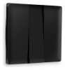 Лицевая панель ALFA (Черный матовый) для 3-клавишных выключателей QUANT AP8050
