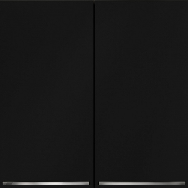 Выключатель встраиваемый VOLTUM S70 двухклавишный с подсветкой 10А, (черный матовый)