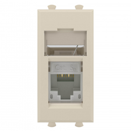DKC Avanti Ванильная дымка Компьютерная розетка RJ-45  категория 5е 1 модуль