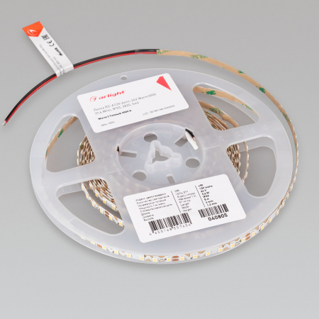Arlight Лента RZ-A120-6mm 24V Warm3000 (9.6 W/m, IP20, 2835, 5m) (-)