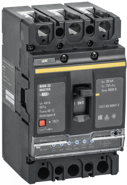 IEK KARAT MASTER Автоматический выключатель ВА88-32 3Р 125А 35кА с электронным расцепителем