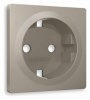 Лицевая панель ALFA (Серо-бежевый матовый) для электрической розетки с/з QUANT AP3660
