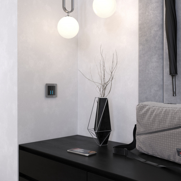 Рамка из акрила на 1 пост Acrylic графит W0012704