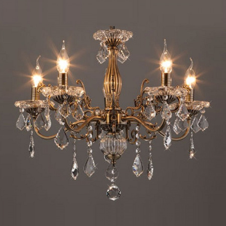 Люстра с хрусталем 3281/5 античная бронза Eurosvet Elisha Люстра с хрусталем 3281/5 античная бронза Eurosvet Elisha