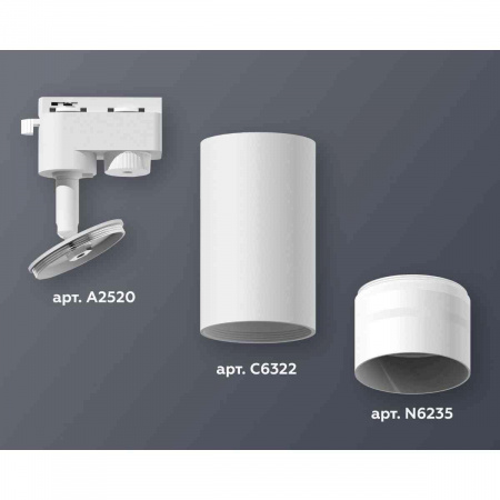 Комплект трекового светильника Ambrella light Track System XT6322120 SWH/FR белый песок/белый матовый (A2520, C6322, N6235)