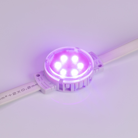 Arlight Модуль управляемый SPI-F6-D40 24V RGB-RAM-Auto (1.25W, IP68, 120 deg) (Пластик, 3 года)